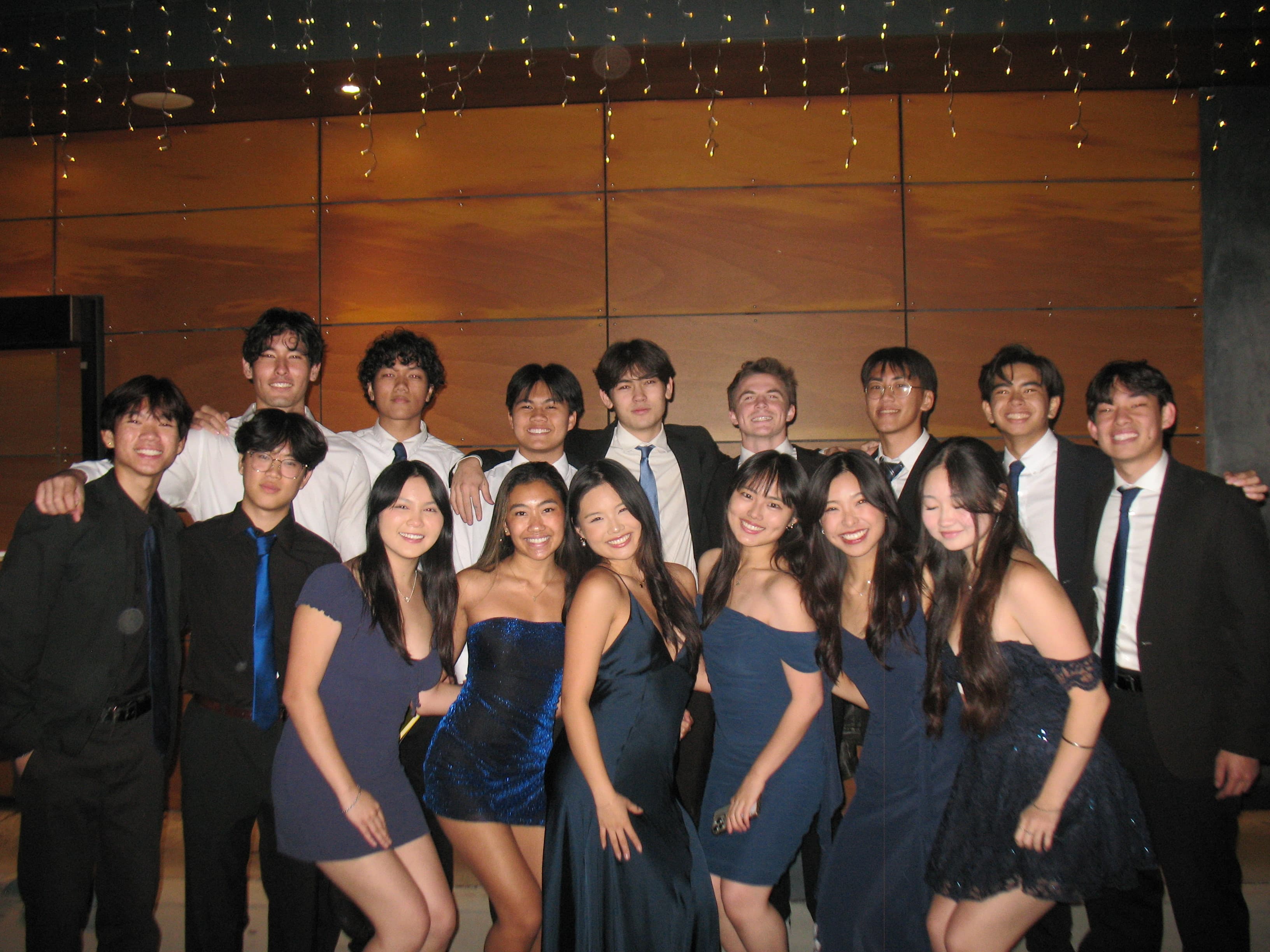 Theta Tau members at a formal event
