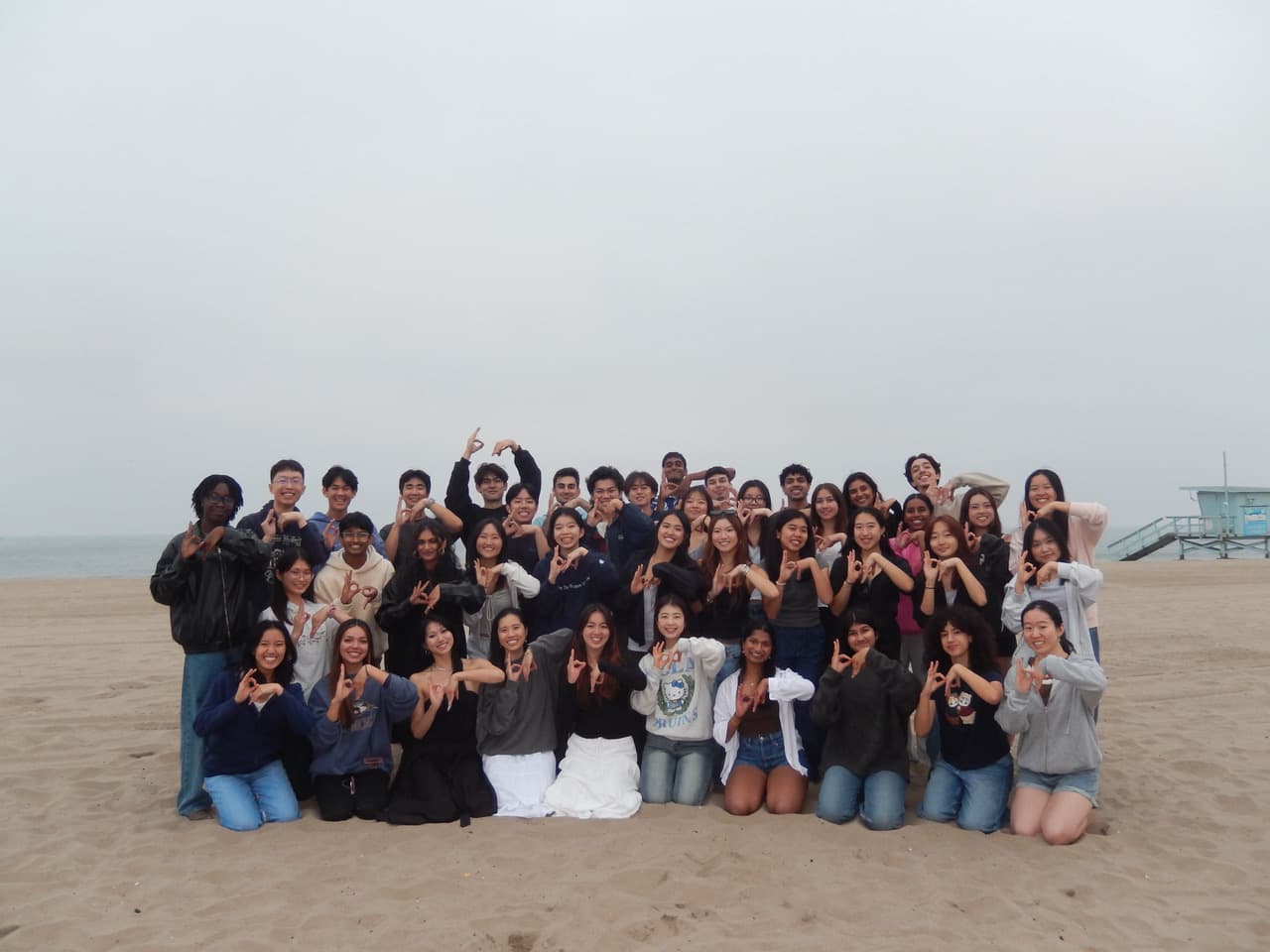 LA Blueprint members together at the beach