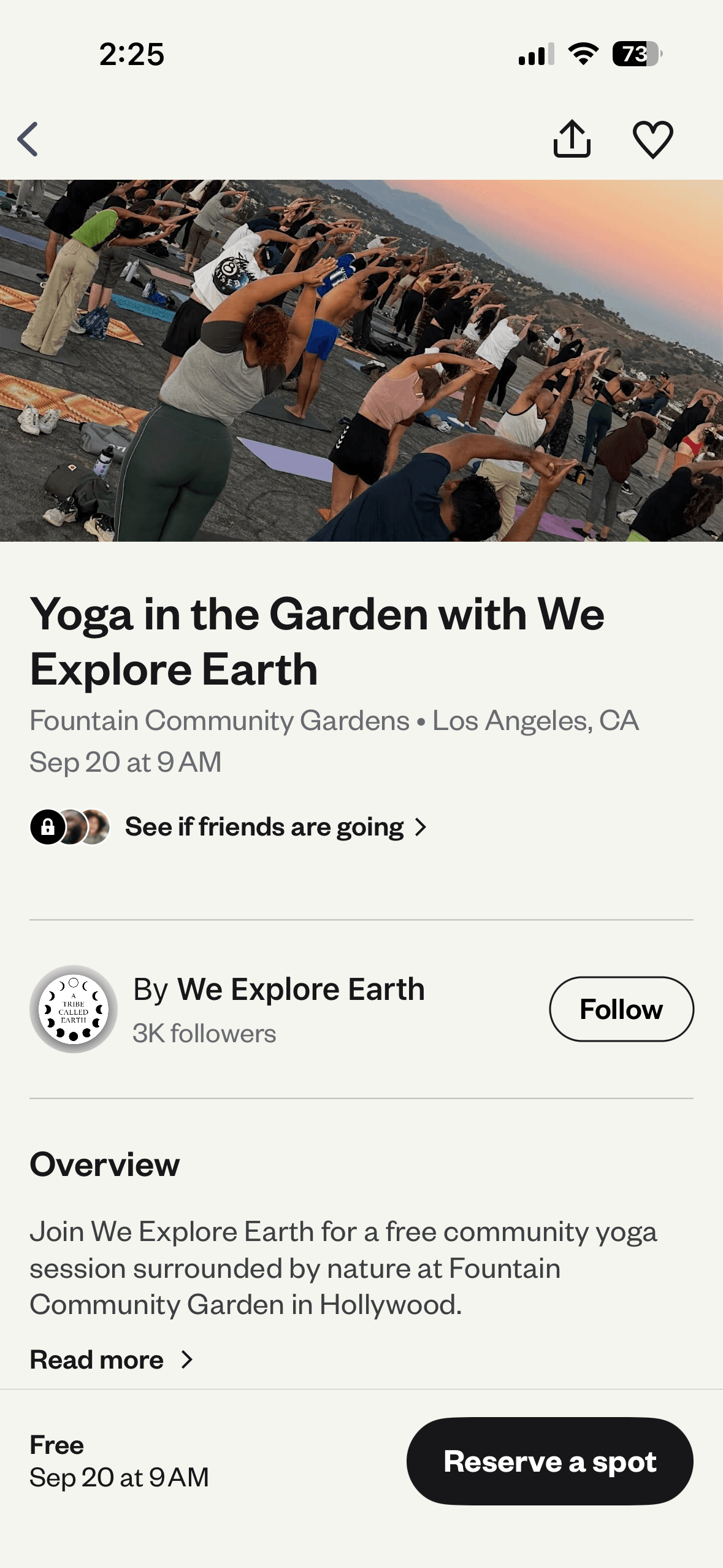 Existing event registration on Eventbrite